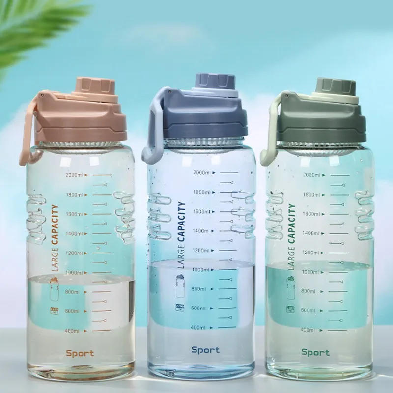 Description Picture 2 of item1500ml/2200ml Sport Water Bottle with Filter Large Capacity Drinking Kettle for Hiking Fitness Men Women Camping Outdoor