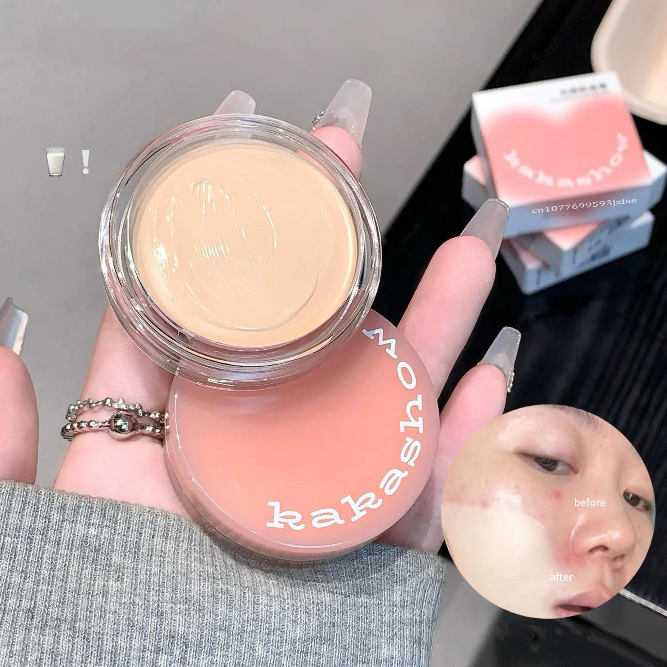 Description Picture 3 of itemSkin Tint Cream Foundation Long-Lasting Hydrating Waterproof Full Coverage Concealer Cover Acne Makeup Base Even Skin Tone