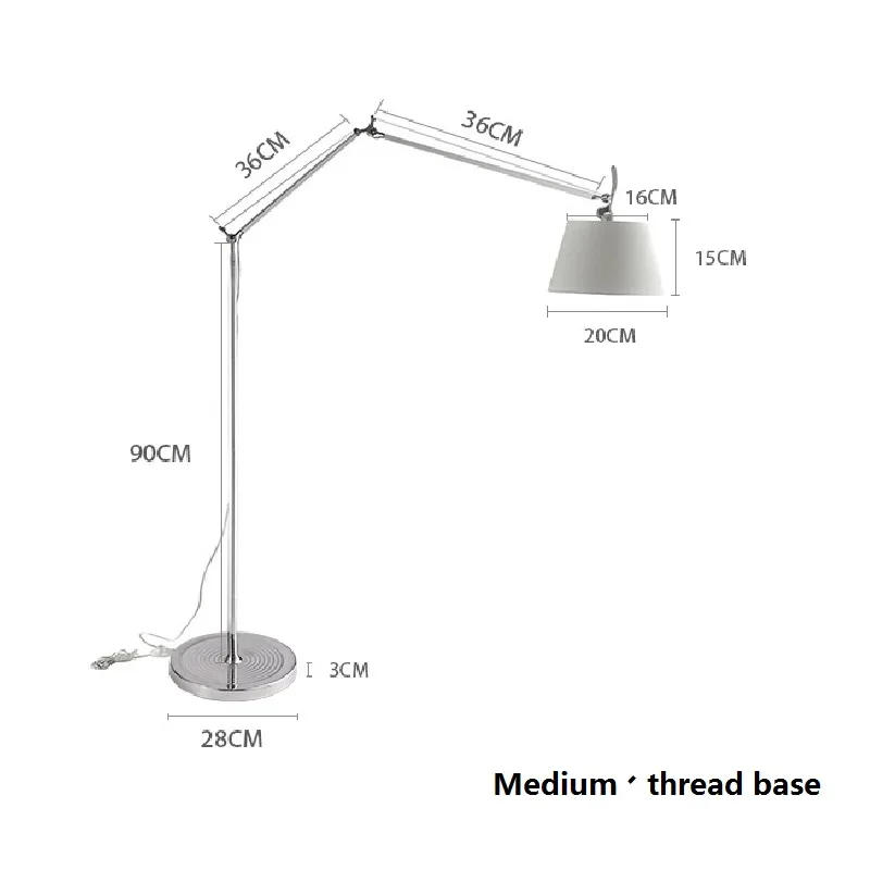 Description Picture 6 of itemInternet Celebrity Italian Rocker Arm Floor Lamp Living Room Sofa Study Simple Reading Lamp Adjustable Fishing Lamp Tranquil LED
