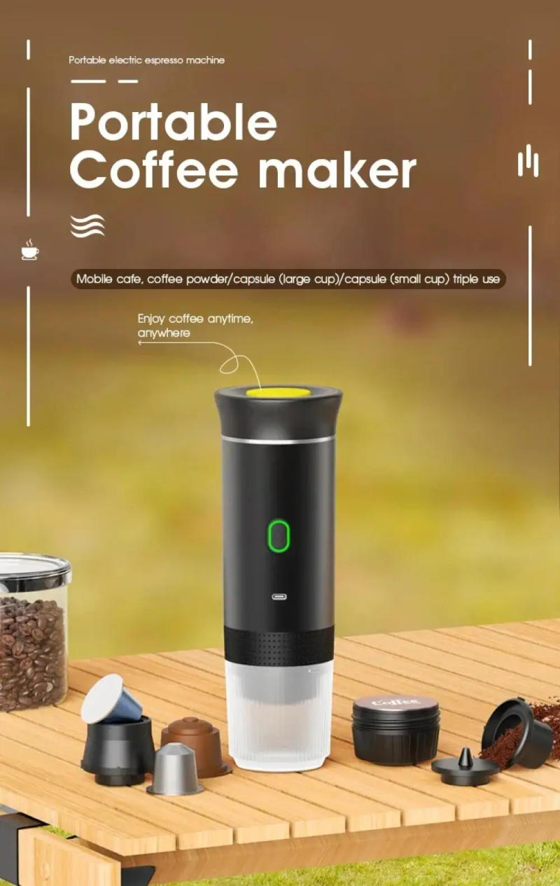 Description Picture 3 of itemNEW 3-in-1 Capsule Powder Coffee Maker Wireless Electric Portable Espresso Coffee Machine for Home Camping Travel Coffee Maker