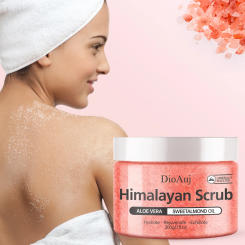 200g/7oz Himalayan Scrub Natural Exfoliating Salt & Body and Face Souffle Helps with Moist Cleansing and Exfoliation