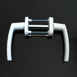 Plastic Steel Double-sided Door Handle Lock Sliding Push Door Handle 53-63MM