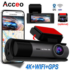 ACCEO B61P Dashcam With WIFI GPS Front 4K Video Recorder CAR DVR Support Dual Lens Rear 1080P Rear View Camera 24H Parking