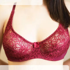 Lace Bras For Women Plus Size Lingerie Cutout Perspective Bra Floral Underwire Embroidery Bralette Underwear