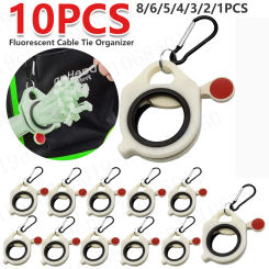 10-1PCS Fluorescent Cable Tie Organizer Electrical Wire Ties Clip Mounting Holders For Ties Portable Cable Tie Storage Tool