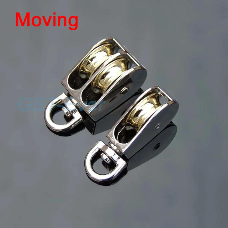 Description Picture 3 of item1Pcs 36/43/52/58/75/86mm Lifting Rope Roller Pulley Wheel Climbing Mini Pulleys Metal Sheave Zinc Alloy Katrol Wiel
