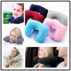 car Flight Travel Sleeping Pillow Air Inflatable Neck Pillow U Shaped Pillow camping Neck Air Cushion Inflatable rest headrest