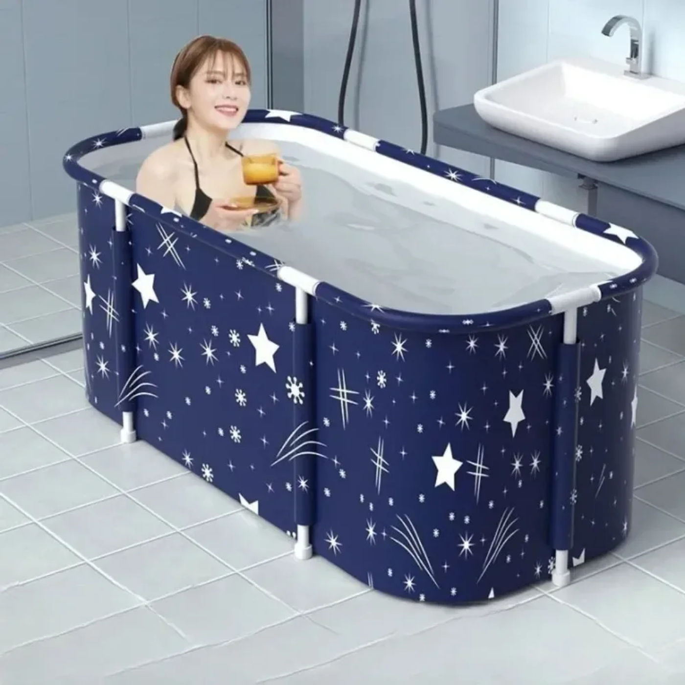Description Picture 4 of itemPortable Folding Baby Bath Tub Hot Bathtube for Household Sweat Steaming Ice Bath Foot Spa Outdoor Camping Vehicle-mountead Pet