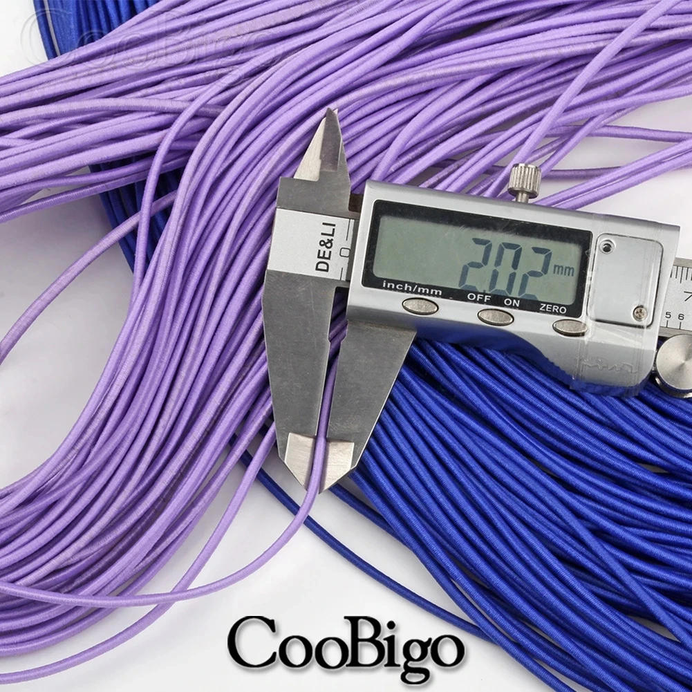 Description Picture 4 of item5 Meters 1mm 2mm 3mm Round Elastics Bungee Shock Cord Elastic Rope Rubber Band Strap String Cordon Shoelaces Sewing Accessories