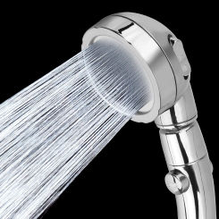 Adjustable Water Saving Shower Head 360 Degrees Rotating Handheld Shower Head 3 Spray Setting with ON/OFF Pause Switch