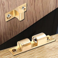 40/50/60mm Double Spring Steel Ball Catch Latch Adjustable Door Cabinet Catches for Wardrobe Touch Beads Lock Furniture Hardware