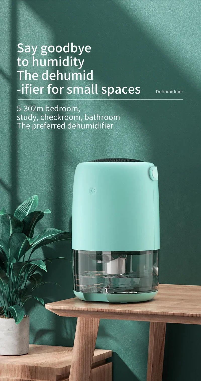 Description Picture 2 of item1100ML dehumidifier quiet home small dehumidifier indoor moisture dryer bedroom air purification dehumidifier 220V