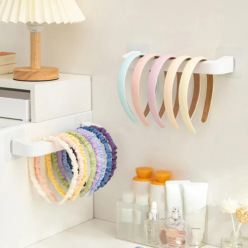 Description Picture 3 of itemHair Clip Storage Wall Mounted Hair Accessory Headband Storage Rack Without Punching Hair Clip Headband Hanging Rack