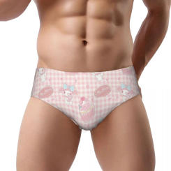 Custom Mens New Melody Cartoons Kawaii Panties Underwear Male Breathable Briefs Underpants