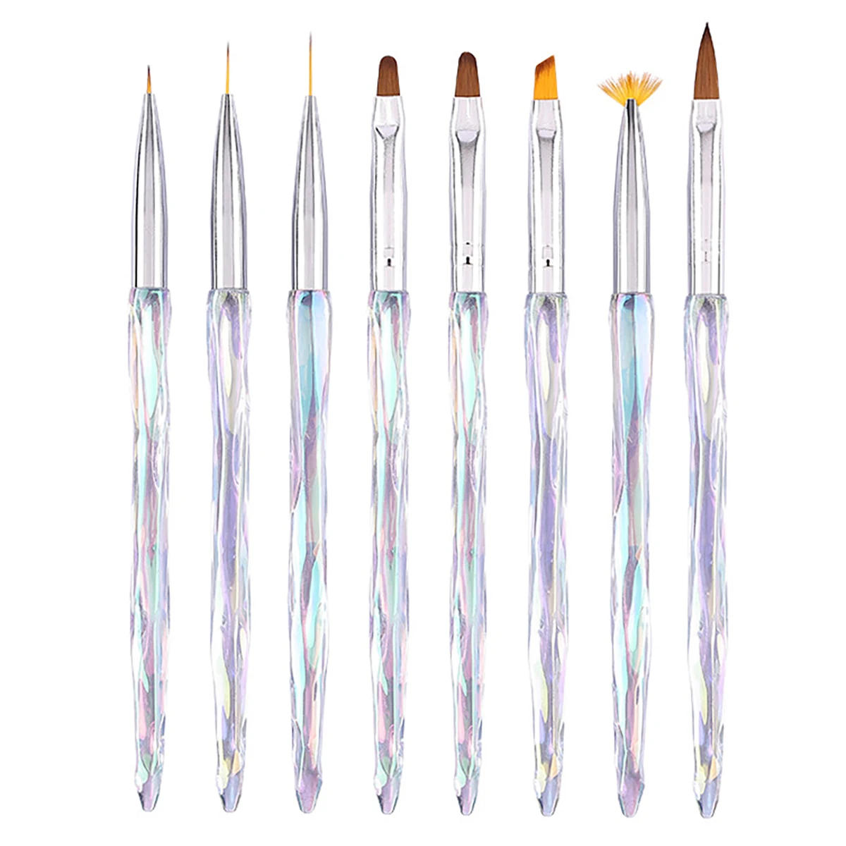 Description Picture 2 of itemNail Brush Phototherapy Tools 8 Pieces Painted Painting Pen Set Painting Drawing Brush Nail Enhancement Tools Uv Gel Brush Pen