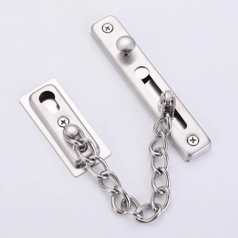 Description Picture 6 of itemDoor Chain Latch Bolt Stainless Steel Security Chain Guard Spring Anti Theft Hotel Room Heavy Duty Latch Hardware Accessories