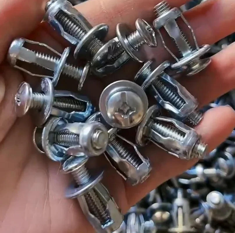 Description Picture 2 of item20/40PCS Jack Nuts Screw Petal Screw Anchors Expansion Plugs for Curtain Expansion Clamp Rivet Lock Bolt Jack Nut Bolt Fasteners