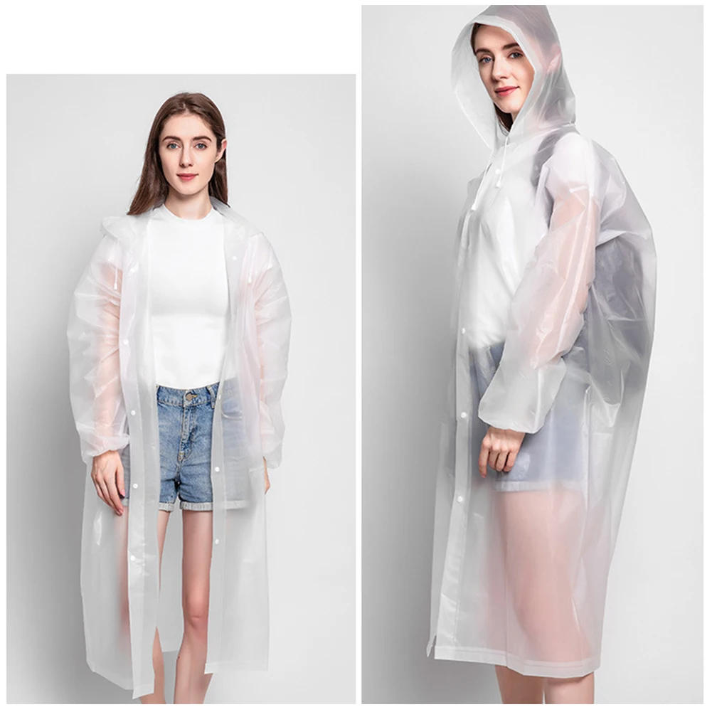 Description Picture 5 of itemFashion Women Man Raincoat Thickened Waterproof Clothing Adult Camping Reusable Poncho Rainwear Hot EVA Rain Coat