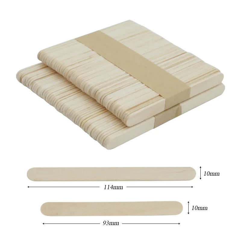 Description Picture 4 of item50/100pcs Ice Cream Spoon Hand Crafts Art Ice Cream Lolly Cake Tools Ice Cream Popsicle Sticks Natural Wooden Sticks