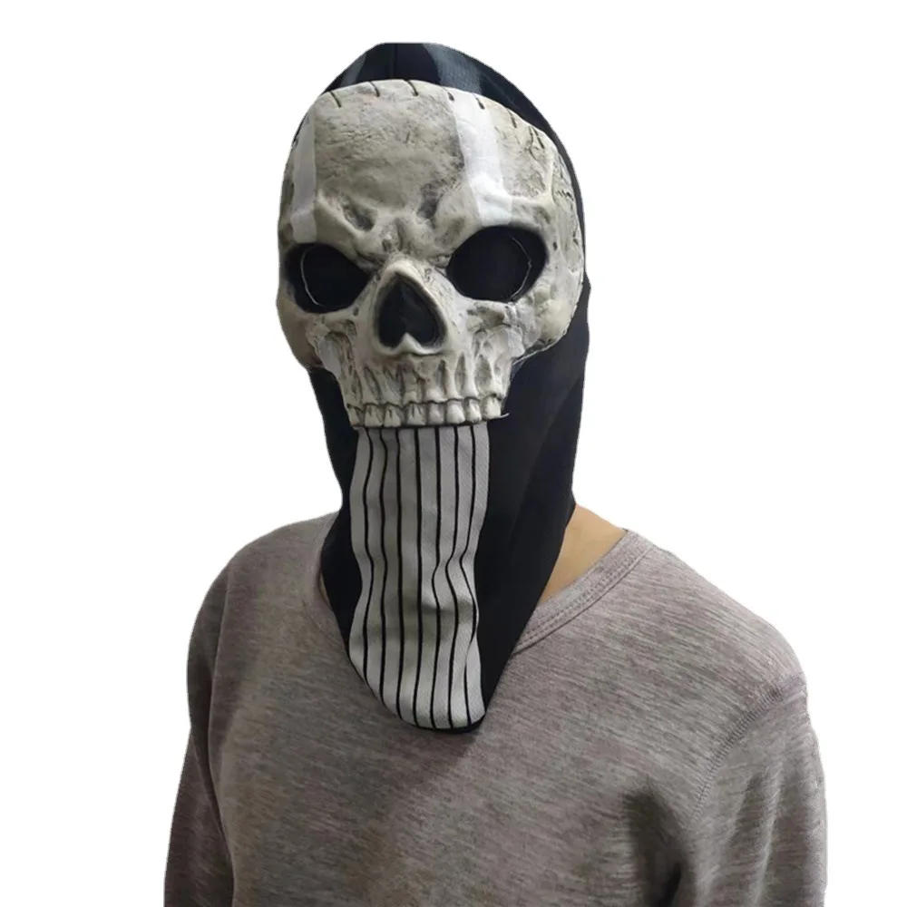 Description Picture 6 of itemHorror Ghost Skull Mask Call of Duty Latex Headgear Helmet Cosplay Perform Party Prop Full Face Tactical Skull Covering Unisex