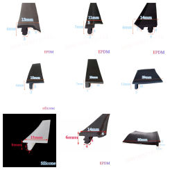 Rubber T Strip Gap Cover for Glass Metal Wood Panel Edge Encloser Shield Car Cable Cover Solar Photovoltaic Sealing Black