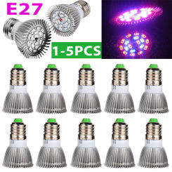 18W LED Full Spectrum Grow Light Bulb E27 Phytolamp For Plants LED UV Lamp Indoor Flower Seeds Hydroponics Growth Lights