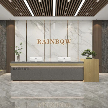 Salon Reception Desk Counter Rostrum Mobile Vanity Service Desk Wooden Office Front scrivania reseption Luxury Furniture