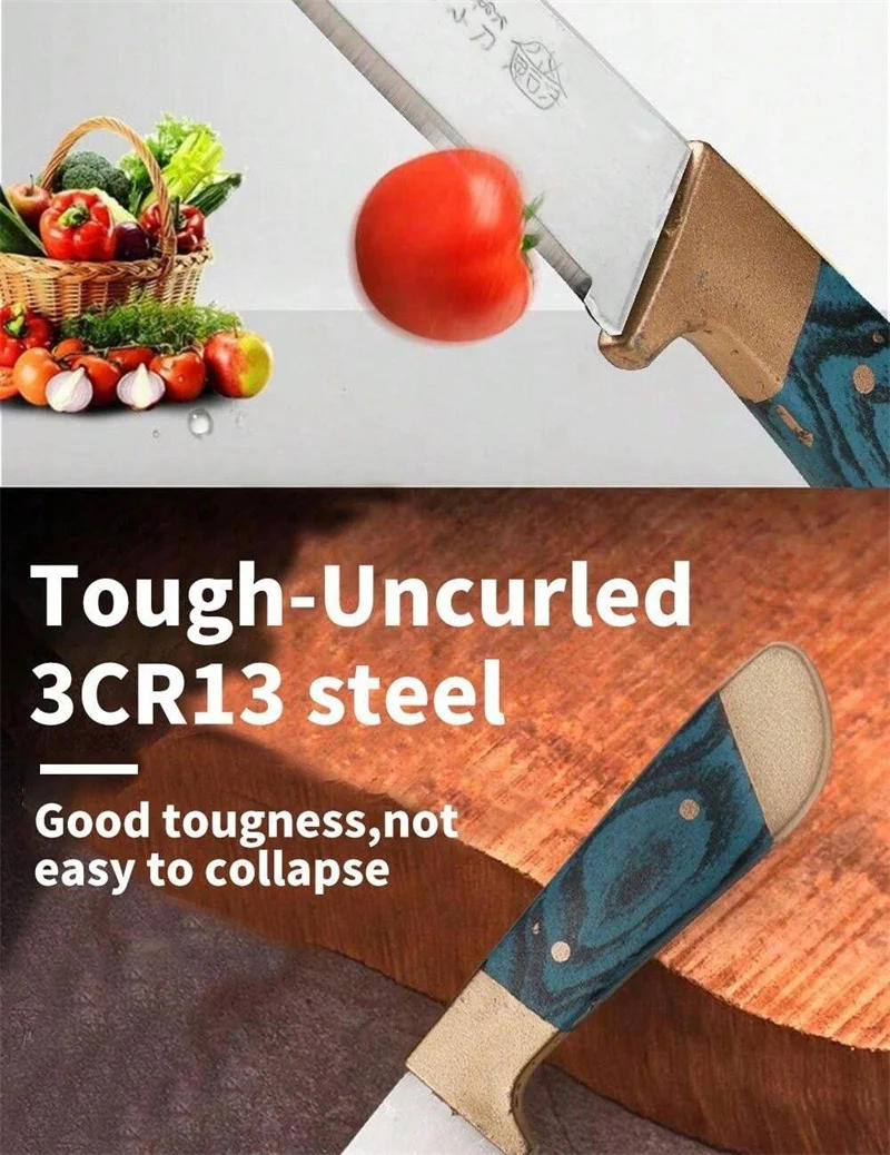 Description Picture 6 of item1pc Knife Stainless Steel Meat Cutting Knife Portable Steak Knives Camping Hiking and More Outdoor Kitchen Accessories