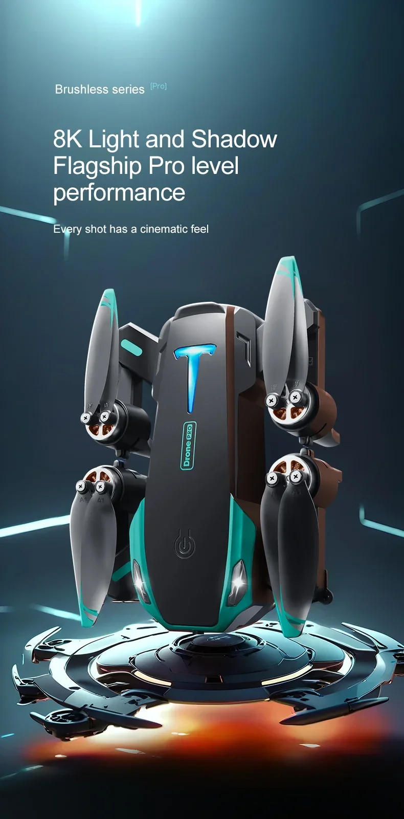 Description Picture 2 of itemS25 Drone Brushless Dual Camera Professional Aerial Photography Four-way Obstacle Avoidance Optical flow hover RC Quadrotor Dron