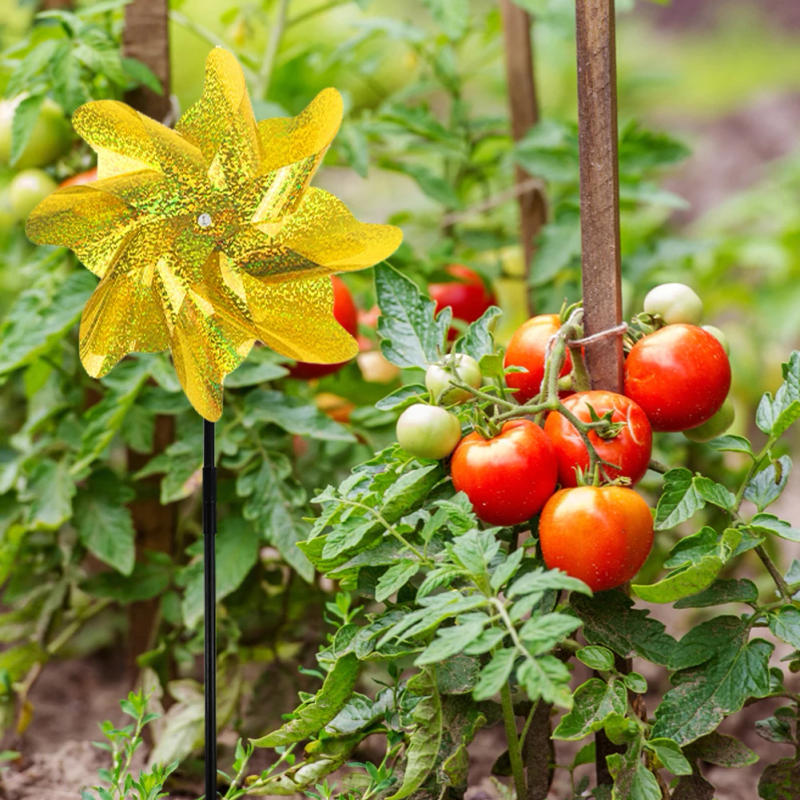 Description Picture 6 of item2/10pcs Bird Repeller Reflective Windmill Bird Repellent Anti Birds Windmill Spinner Child Windmill Garden Orchard Protection