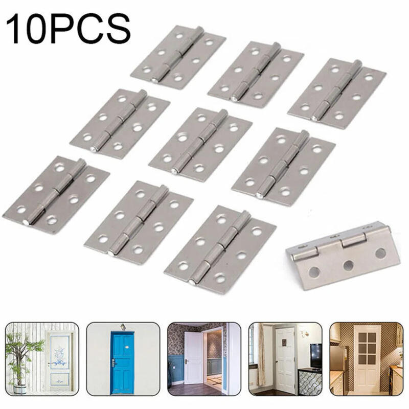 Description Picture 3 of item10Pcs 2 Inches Stainless Steel Hinges Door Connector 6 Mounting Holes For Furniture Wooden Bookcase Window Cabinet Door Fitting