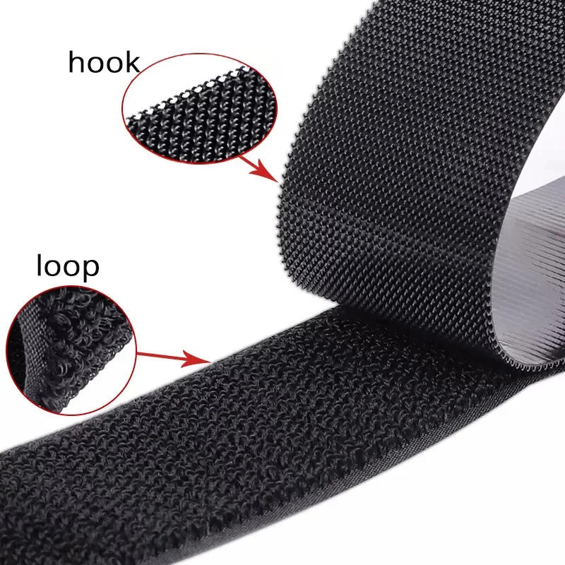 Description Picture 6 of item1M 20/25/30/50/100mm High Quality Strong Adhesive Hook and Loop Fastener Tape Strip Nylon Sticker Hook Loop Sewing DIY No Glue