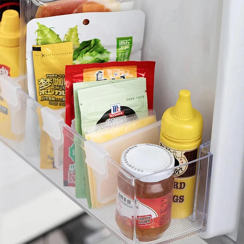 Description Picture 5 of item20 Pieces Fridge Organizer Storage Organization Divider Plastic Storage Divider Plywood Kitchen Bottle and Jar Rack Organizer