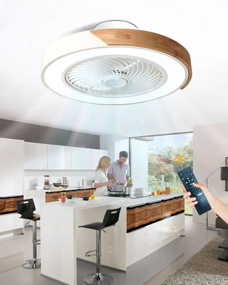 Description Picture 2 of itemSmart 50cm LED Ceiling Fans Lights with Remote Control for Bedroom Dinning Blades Reversible 6 Speeds Timming Ceiling Fan Lamps