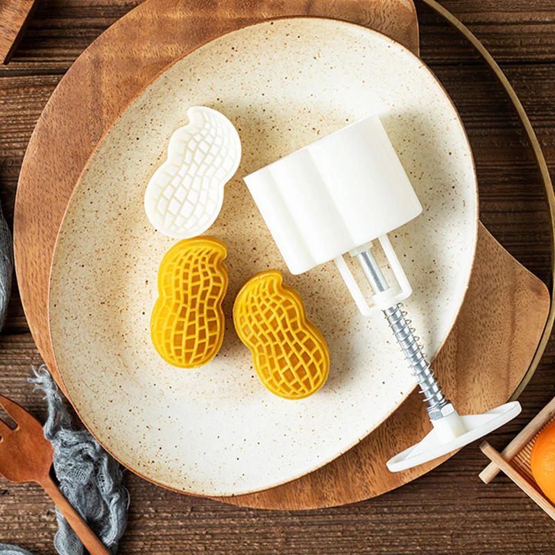 Description Picture 2 of itemMooncake Mold 25g 50g Peanut Stamp Cookie Mould Cutter Hand Pressure Baking Tools Cake Crisp Pastry Dessert Baking Accessories