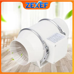 ZEXEF 220V Exhaust Fans Home Silent Inline Pipe Duct Fan Bathroom Extractor Ventilation Kitchen Toilet Wall Air Clean Ventilator