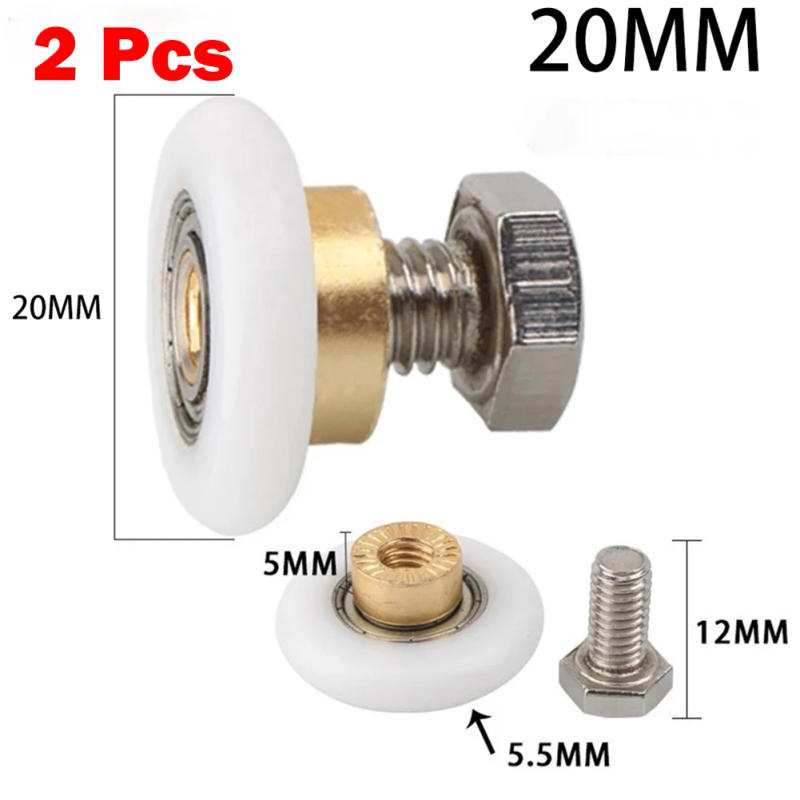 Description Picture 4 of itemPractical Quality Is Guaranteed Brand New High Quality Door Rollers Runners 2 *Screws Brass Centre Stainless Steel Screw.