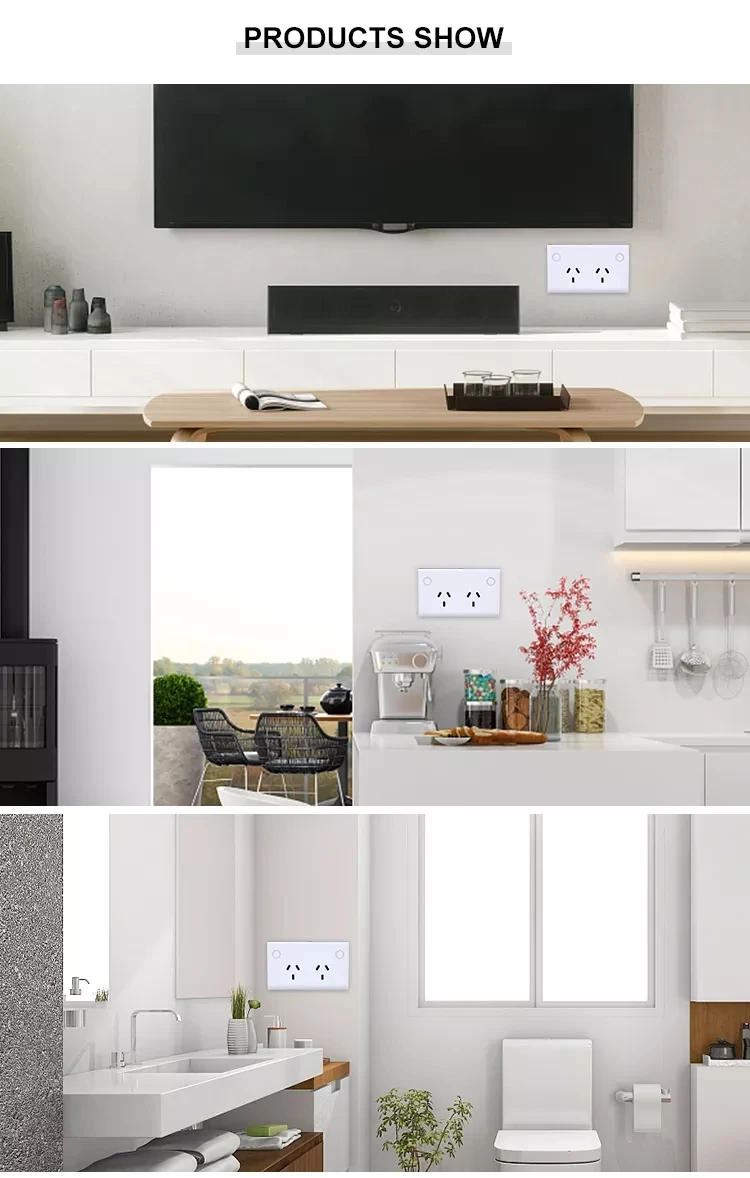 Description Picture 4 of itemMelery AU Electrical Plug Outlet Power Monitoring Wifi Smart Wall Socket Touch Sensor Wireless Remote Control,Alexa Google Home