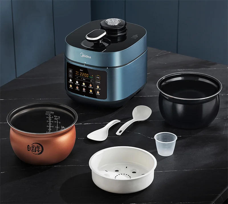 Description Picture 2 of item4.8L Electric Pressure Cooker Household 2 Liner Pressure Cooker Multicooker Stew Meat Soup Porridge Slow Cooker Home Rice Cooker