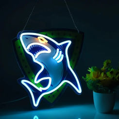 Shark Neon Signs for Wall Decor Large Reusable Shark Neon Light Sign for Boys Gifts Living Game Room Shop Hotel Bar Party Decor