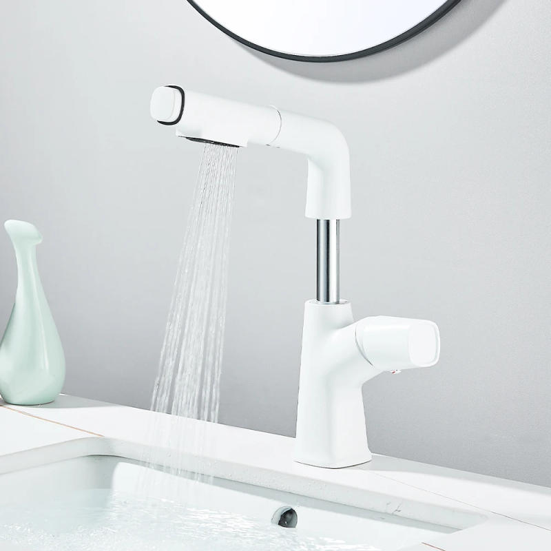 Description Picture 5 of itemWaterfall Bathroom Basin Faucet Stream Sprayer  Hot Cold Water Mixer  Lift Up Down Wash Tap For Bathroom