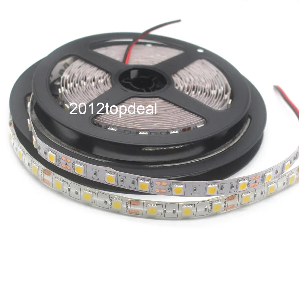Description Picture 2 of item5M DC12V Waterproof / no-waterproof LED Strip 5050 SMD 60Led/m Flexible Led Light Warm white Tape Ribbon