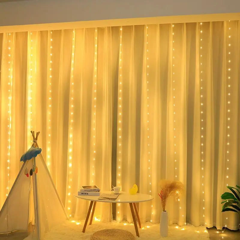 Description Picture 6 of itemHoliday Decor Party Birthday Decoration LED 8 Mode Christmas Light USB Curtain String Light 3M 4M 6M Wedding Garland Fairy Light