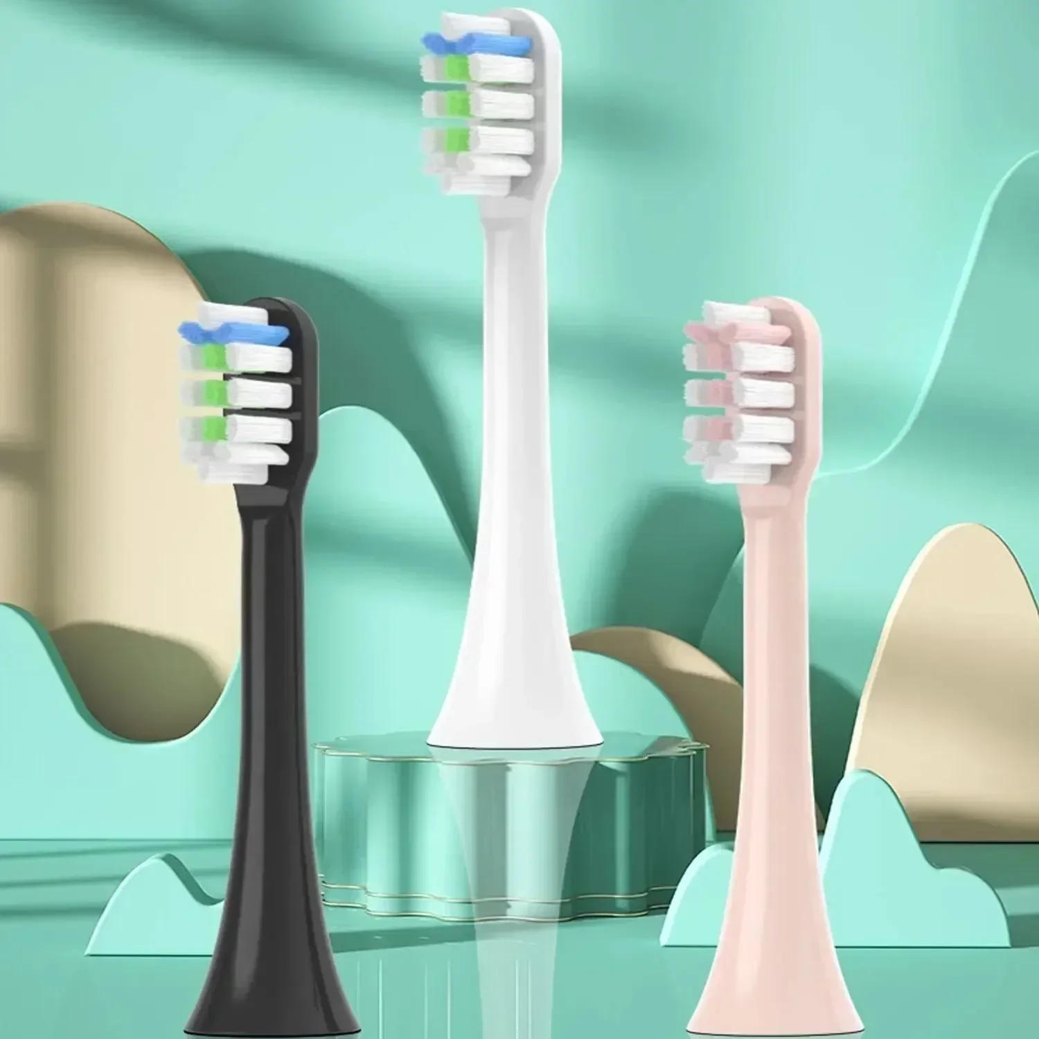 Description Picture 2 of item4pcs for SOOCAS X3/X3U/X5 Replacement Toothbrush Heads Clean Tooth Brush Heads Sonic Electric Toothbrush Soft Bristle Nozzles