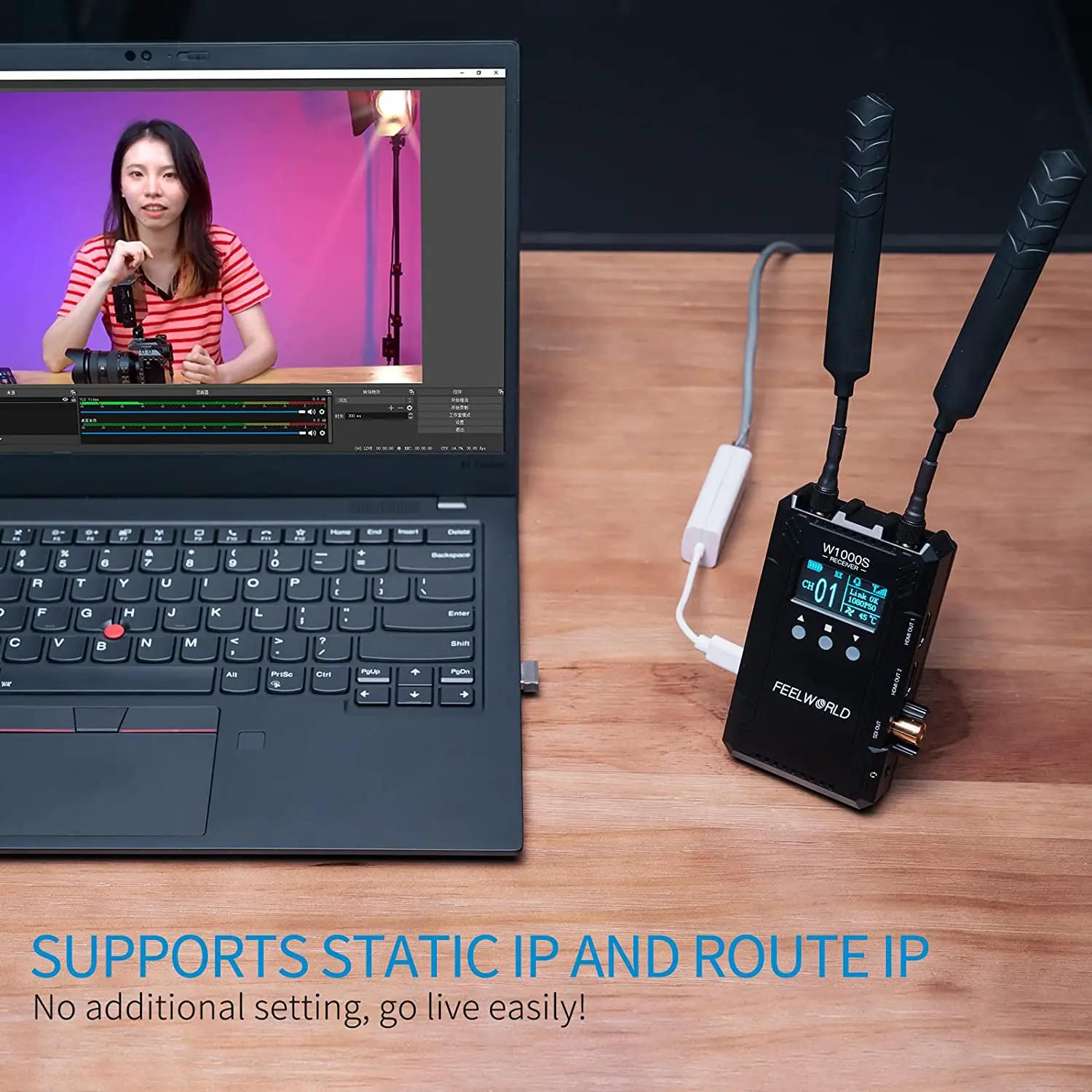 Description Picture 6 of itemFEELWORLD W1000S  1082P HD 1000FT Dual HDMI + SDI Input And Output Wireless Video Transmission System WIth Full Duplex