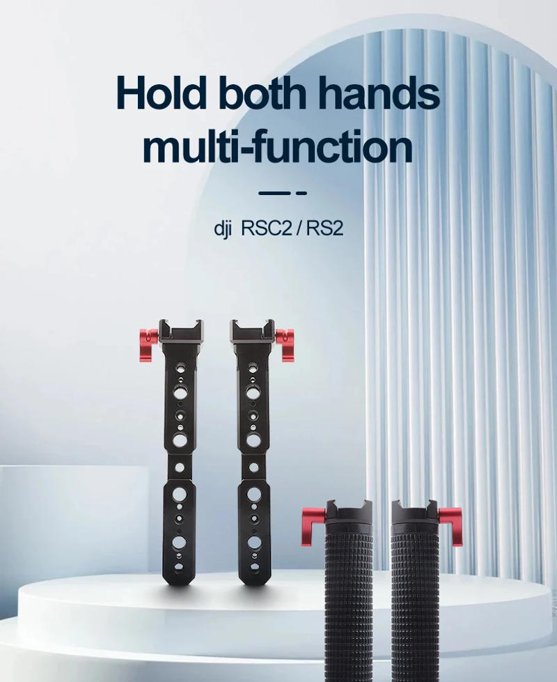 Description Picture 2 of itemFor DJI Ronin RSC2 RS2 Pro Handheld Gimbal Extension Side Handgrip Quick Release Knob Rail Clamp Handle Grip Stabilizer Bracket