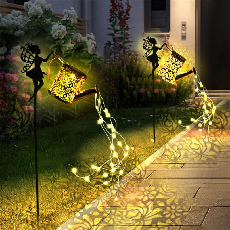 Description Picture 2 of itemSolar Watering Can with Lights Outdoor Garden Fairy Statues Decor Waterproof Hanging Lantern Landscape Lights Outside Decoration