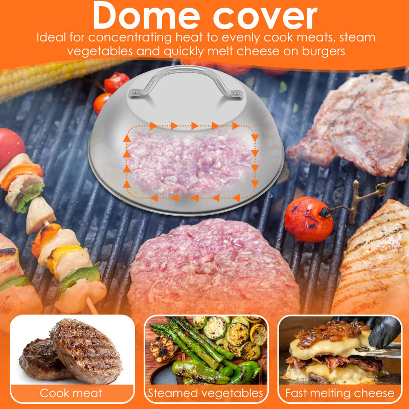 Description Picture 5 of itemSmashed Burger Kit, Burger Press, 5.5 Inch Smash Grill Press Metal Burger Spatula Hamburger Patty Maker Flat Top Grill Cooking