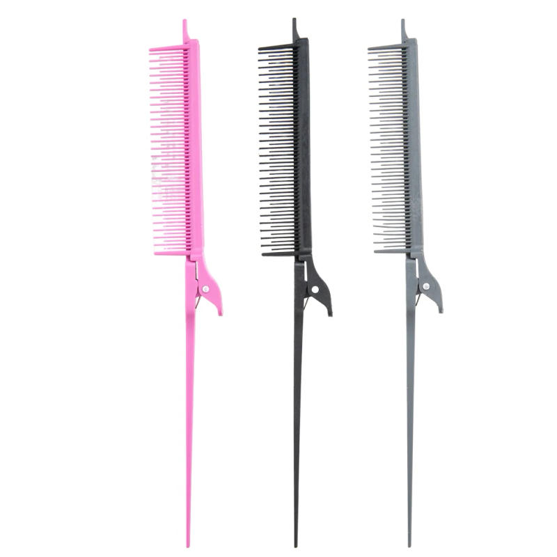 Description Picture 6 of itemPoint-tail Highlight Comb Hairdressing Professional Hairdressing Combs Weave with Hair Clip High-gloss Comb Salon Styling Tools