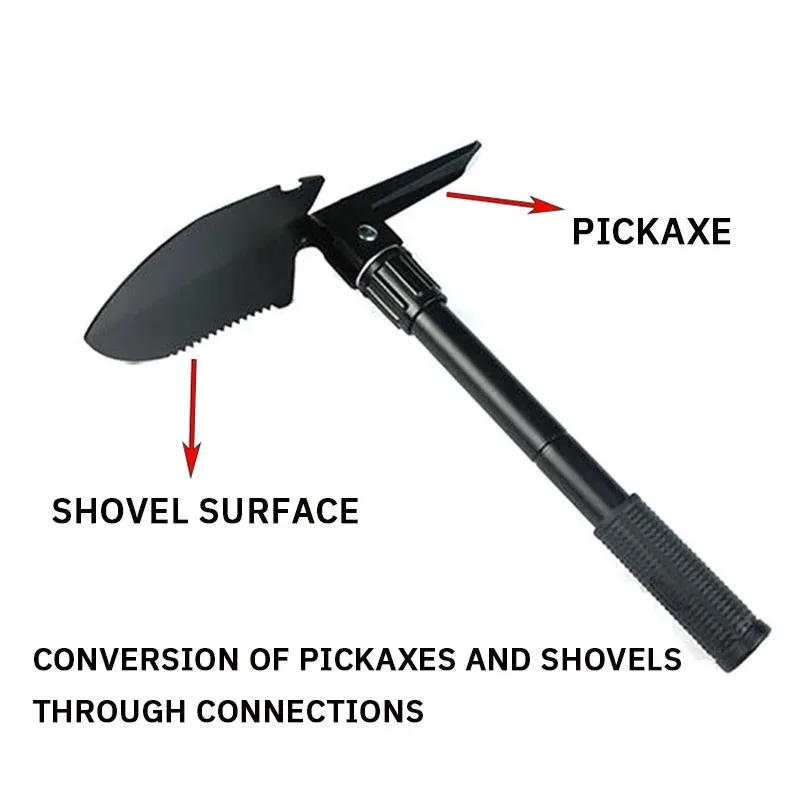 Description Picture 5 of item1PC Engineer Shovel Military Shovel Outdoor Multifunctional Folding Military Vehicle Camping Fishing  Pickaxe